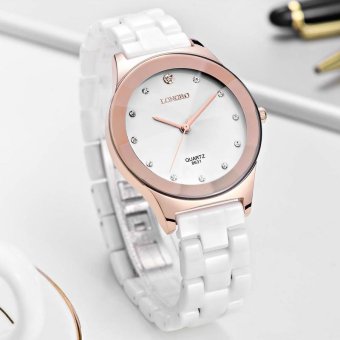 LONGBO Ceramics Watchband Analog Quartz Wrist Watches Womens Ladies Watches Bracelet 8631 - intl  