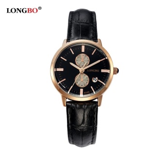 LONGBO Men Women Unisex Lovers Leather Watchband Quartz Wristwatch Sport Fashion Casual Watches 80086 - intl  