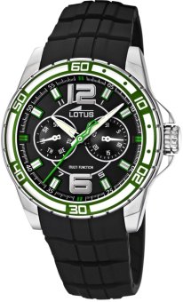 Lotus Sport Multifunction Gents Watch - LOT L15785/3 - Green Silver Black  
