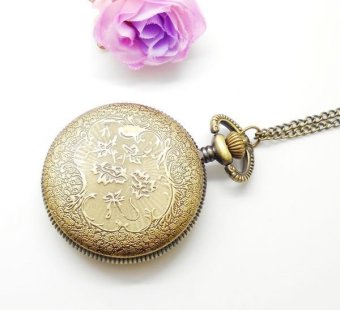 louiwill Vintage big bird cage hollow cut fashion quartz bronze antique watch pocket for women ladies free shipping  