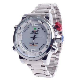 LT365 WEIDE WH-23093AMT Water Resistant Alarm Sport Watch for Man Silver - intl  