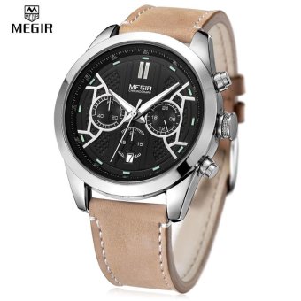 MEGIR 3016 Male Quartz Watch Chronograph 24 Hours Display Wristwatch - intl  