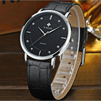 Men Luxury Genuine Leather 50m Waterproof Watch - intl  