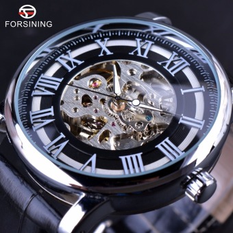 Men Watches Top Brand Luxury Mechanical Roman Number Display Classic Design Transparent Case Skeleton Watch Clock Men  
