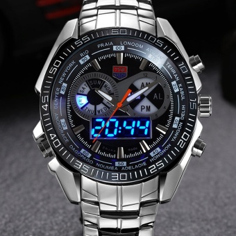 Mens Sport Quartz Digital LED Watch Military - intl  
