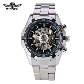 Mens Top Brand Luxury Skeleton Auto Mechanical Wristwatch - intl  
