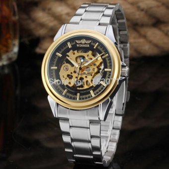 Men's Watch Automatic Skeleton Stainless Steel Bracelet Wristwatch - intl  