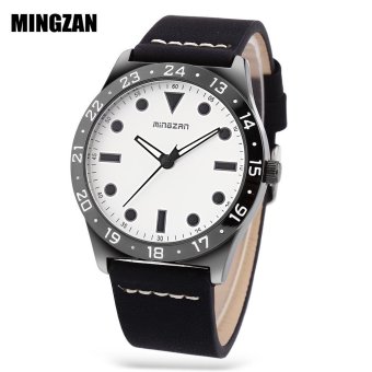MINGZAN 6304 Male Quartz Watch Cute Scale Luminous Pointer Daily Water Resistance Wristwatch (White) - intl  
