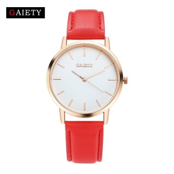 MSL GAIETY G014 Women Fashion Leather Band Analog Quartz Round Wrist Watch Watches Red - intl  