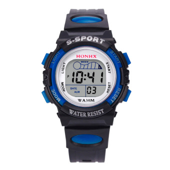 Multifunction Waterproof Sport Electronic Digital Wrist Watch (Blue) - intl  
