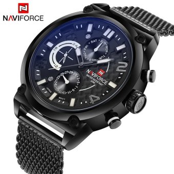 Naviforce Luxury Brand Men Stainless Steel Analog Watches Men's Quartz 24 Hours Date Clock Man Fashion Casual Sports Wirst Watch - intl  