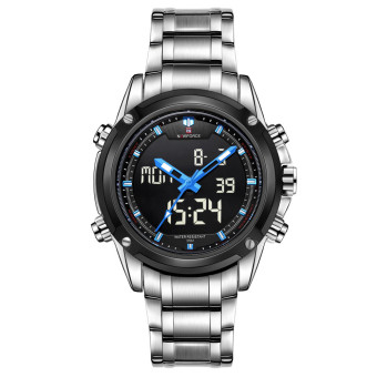 Naviforce Men Military Hour Sport Quartz Wrist Watch (White/Blue)  