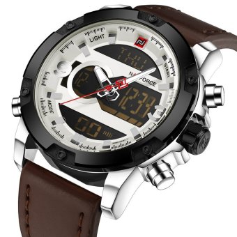 NAVIFORCE Top Brand Luxury Men Digital LED Sports Watches Men's Army Military Leather Strap Watch Quartz Clock Relogio Masculino - intl  