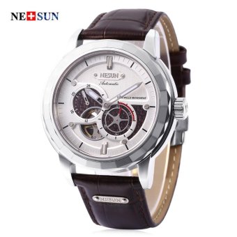Nesun MS9810 Men Auto Mechanical Watch Chronograph 24 Hours 5ATM Male Wristwatch (Brown) - intl  
