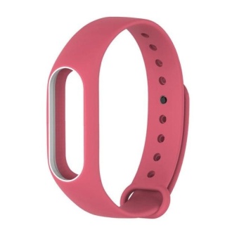 New Arrival Smart Wristband Band Strap For Xiaomi Mi Band 2 SmartBracelet Miband 2 Replacement Silicone Wrist Strap Pink White - intl  