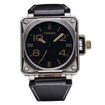 New Fashion Colorful Men Big Square Dial Watch - intl  