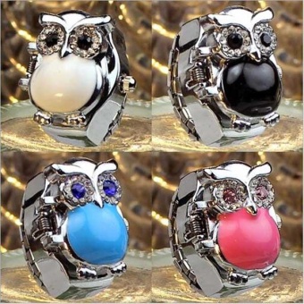 New Hot Fashion Owl Women Creativity Finger Ring Quartz Watch Special Colorful - intl  