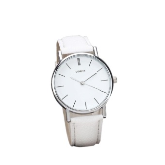 New Womens Retro Design Leather Band Analog Alloy Quartz Wrist Watch WH - intl