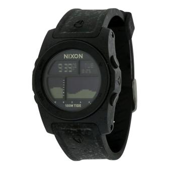 Nixon Watch Rhythm Black Resin Case Silicone Strap Mens NWT + Warranty A3851989  