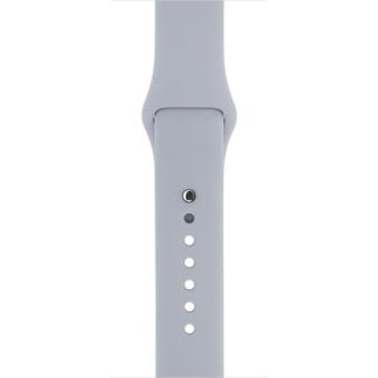 Olahraga gelang silikon untuk tali pengikat band Apple Watch iWatch 38 mm (Abu-abu)  
