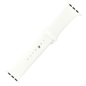 Original 1:1 Silicone Band with Connector Adapter for Apple Watch Sport 38mm Strap for IWatch Sports Buckle Bracelet Band(White)  