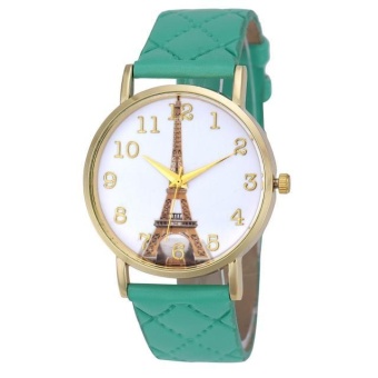 Paris Eiffel Tower Women Faux Leather Analog Quartz Wrist Watch MG - intl  