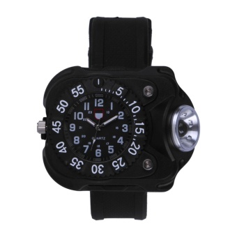 Portable Waterproof Rechargeable 200LM LED Flashlight Torch Watch - intl  