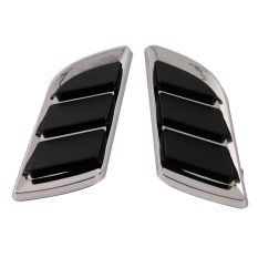 POSSBAY Car Side Vent Air Flow Fender Hook Mesh Duct Hole GrilleCover Decal Sticker ABS - Intl