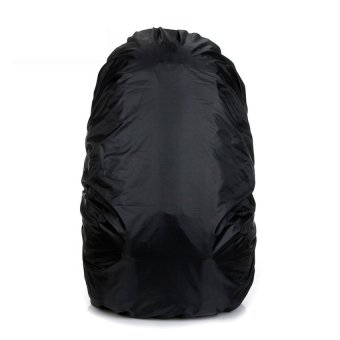 Premium Sarung Jas Hujan Tas Ransel Plastik PVC -Hitam