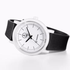 Q&Q Smile Solar NEW Edition - Jam Tangan Pria Dan Wanita - Hitam Putih - Strap Karet - RP12J001Y
