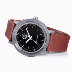 Q&Q Smile Solar NEW Edition - Jam Tangan Pria Dan Wanita - Merah Maroon Abu - Strap Karet - RP12J009Y