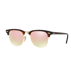 Ray-Ban Sunglasses Clubmaster RB3016 - Shiny Red/Havana (990/7O) Size 51 Copper Flash Gradient