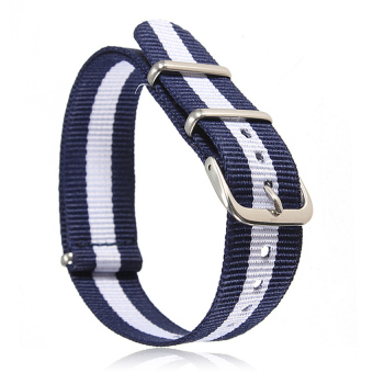 S & F Universal 18mm Durable Mens Military Nylon Wrist Watch Band Strap 260mm 42# - intl  