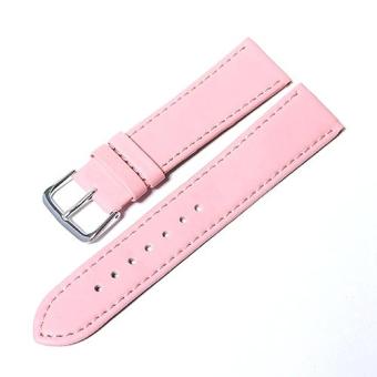 Sanwood® Men Faux Leather Universal Watch Strap Soft Wristband 14 mm - Pink  
