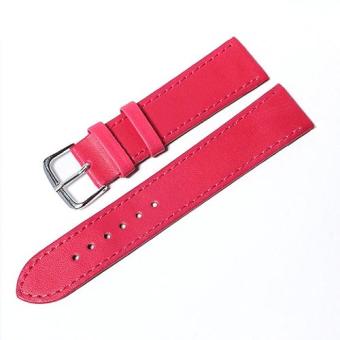 Sanwood® Men Faux Leather Universal Watch Strap Soft Wristband 20 mm - Rose-Red  
