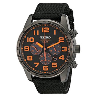 Seiko Men's SSC233 Sport Solar Brushed Brown Stainless Steel Watch (Intl)  