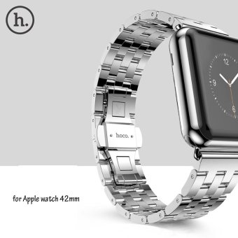 SH Hoco Watch Band Stainless Steel Watchband with Folding Clasp for Apple Watch 42mm Silver - intl  