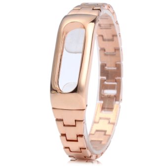 SH Stainless Steel Strap Anti-lost Design Wristband for Xiaomi Miband Gold - intl  