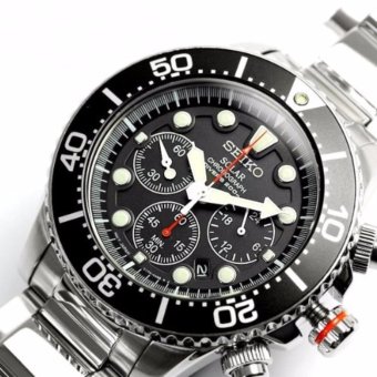 ?Ship from Japan?Seiko 200m waterproof DIVER'S solar chronograph watch for men SSC015P1 - intl  