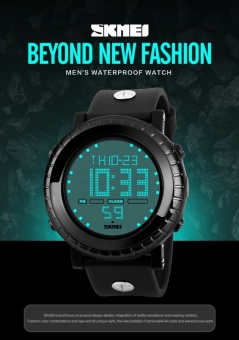 SKMEI Brand Watch 1172 High Quality Digital Watch LED Display Fashion Sports Watch Men 5ATM Water Resistant Multifunction Man Digital Wristwatch - intl  