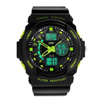SKMEI GRENADE Dual Time Waterproof 5ATM Anti Air Digital Jam Watch - Hijau  