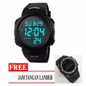 SKMEI Pioneer 1068 LED Watch Jam Tangan Digital LED Waterproof 50m + Free Jam Tangan  