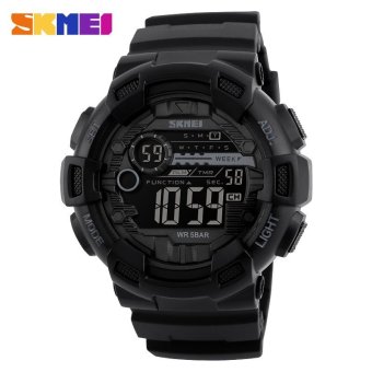 SKMEI Tonton 1243 Mode pria Olahraga jam tangan LED Digital Perhiasan Militer 50M Waterproof kasual pria alarm jam tangan Relogio Masculino  