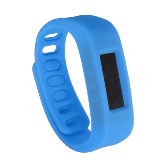 Smart Wrist Watch Bracelet Step Walking Calorie Counter Sport Tracking Blue  