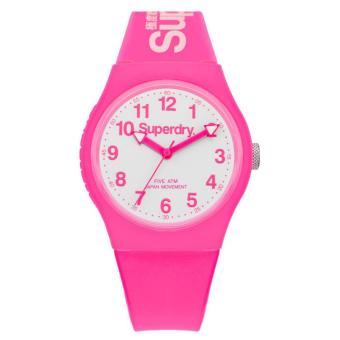 Superdry - Jam Tangan Wanita - Pink-Putih - Rubber Pink - SYG164PW  
