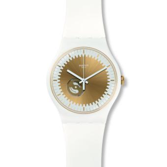 Swatch - Jam Tangan Wanita - Putih -Gold - Rubber Putih - SUOW144 Sunsplash  