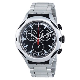 Swatch Men's YYS4000AG Irony Analog Display Swiss Quartz Silver Watch - Intl  