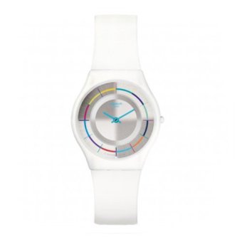 Swatch Women's SFW109 - Jam Tangan Wanita - Putih - Silicone  