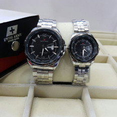 Jual Jam Tangan Formal Wanita Modis Lazada co id Source Stainless Steel SA 1241 Black Couple