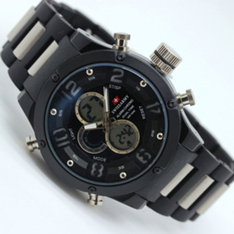 Swiss Army Dual Time Jam Tangan Sport Pria - RUBBER STRAP - SA 1153  